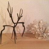 Duo gazelle brass African art