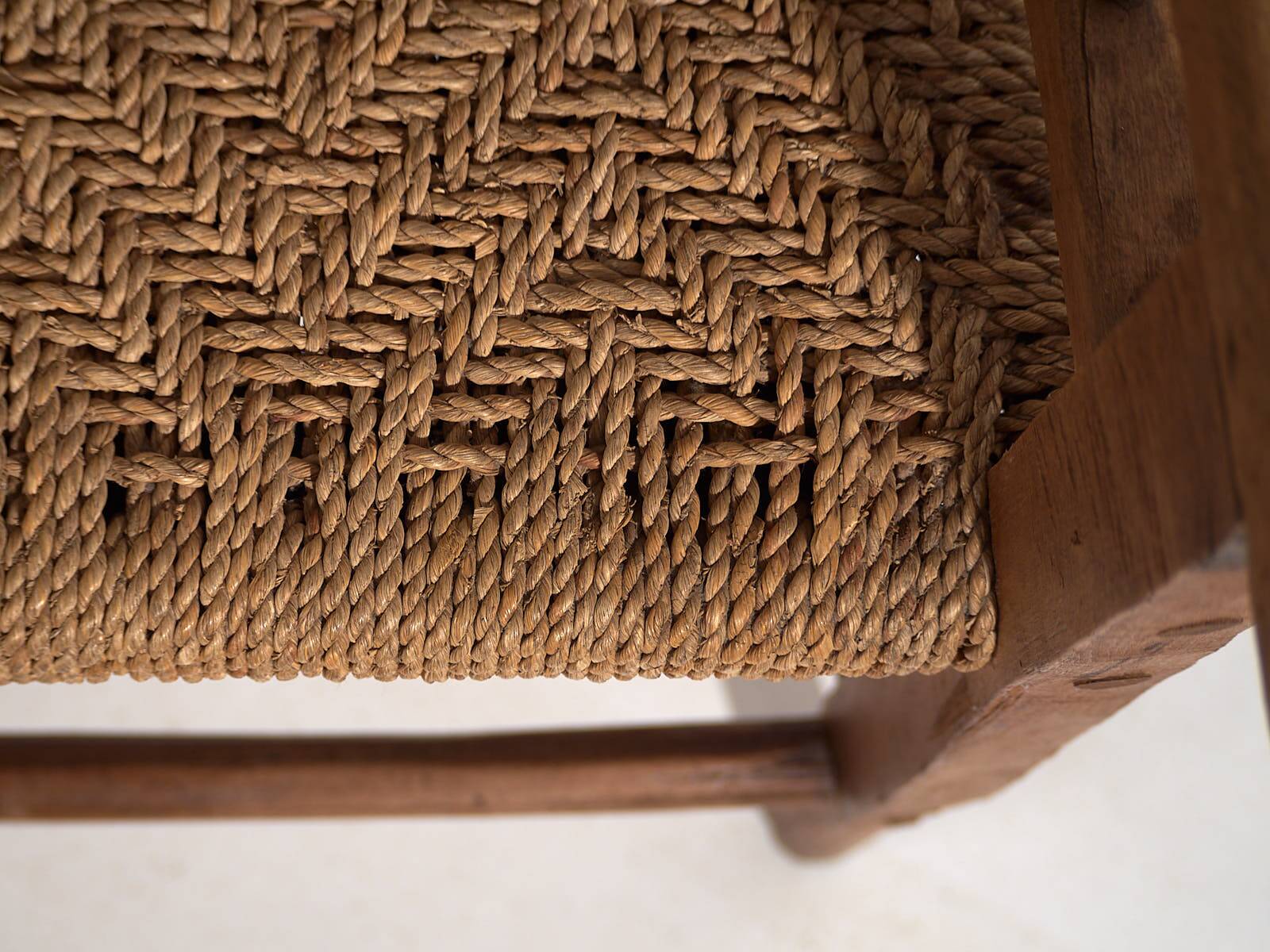 Antique solid wood armchair (c.1940) #4