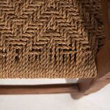 Fauteuil ancien en bois massif (c.1940) #4