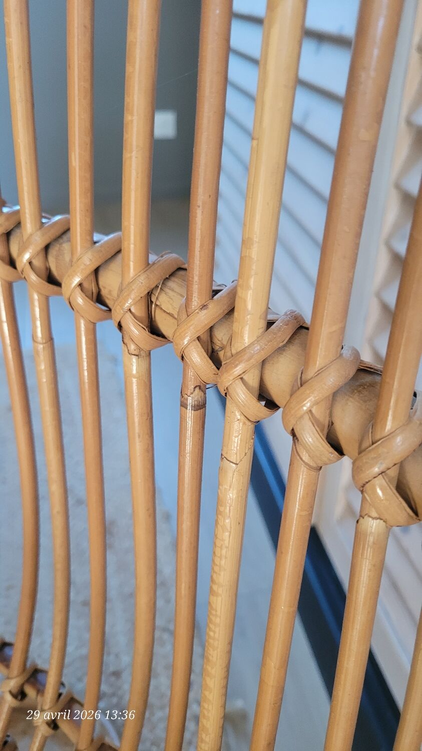 Vintage rattan armchair