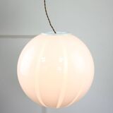 Vintage Italian Swirl Globe Pendant Lamp, 70s