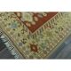 1970s Vintage Turkish Oushak Handmade  Red Yellow Area Rug 152x223