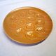 Brown ceramic oyster serving dish in good condition