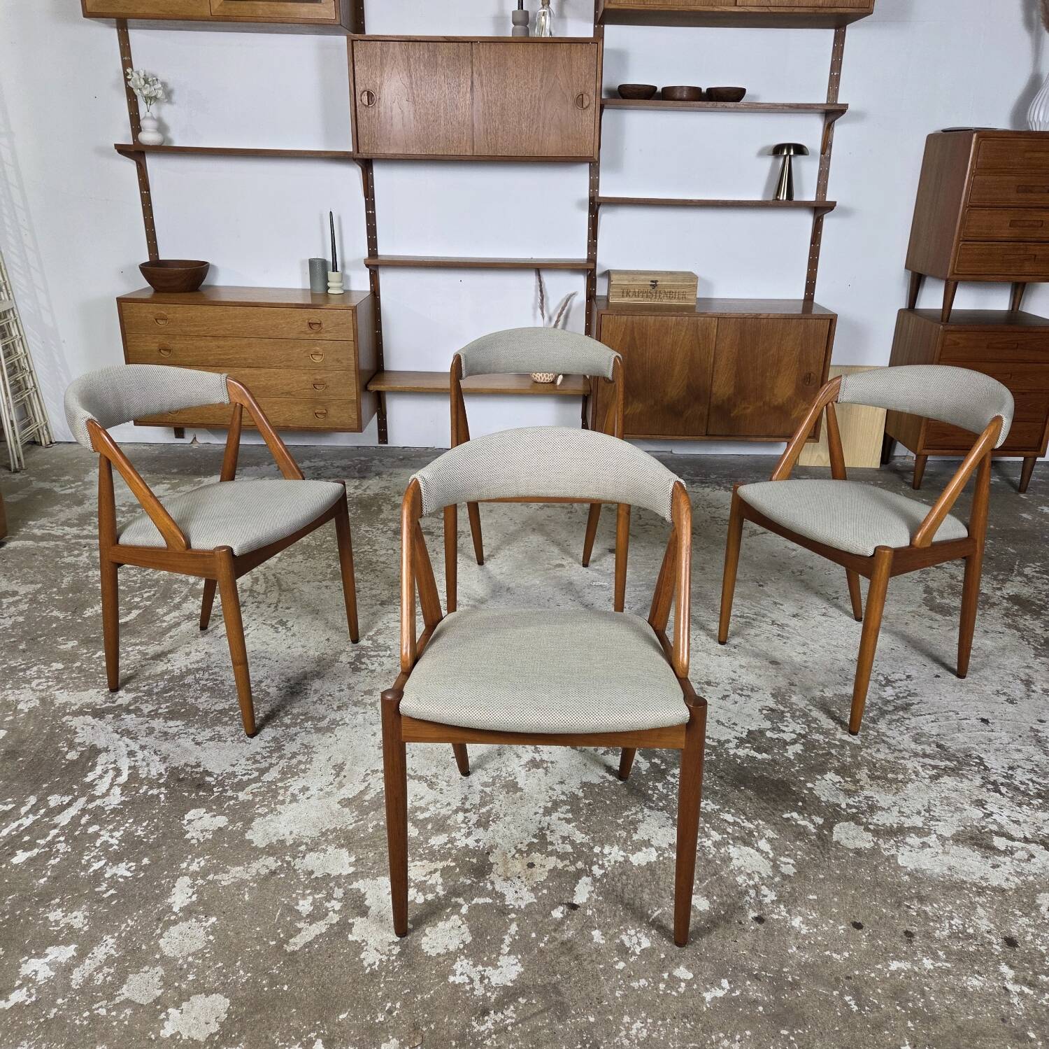 Kai Kristiansen Model 31 vintage Danish teak dining chairs