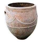 Large turned terracotta jar, 19th century