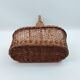 Wicker bottle holder one handle and 3 compartments