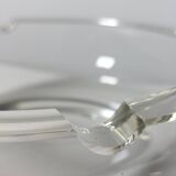 Vintage mid century hand cut crystal glass cigar ashtray