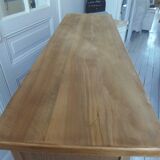 Console, shallow sideboard in waxed finish oak, 2 glass doors, 1 shelf.