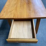 Pine farm table with its bench