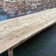 Incredible 400 cm farm table in fir 1900 brasserie natural raw wood