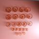Set of pink glasses