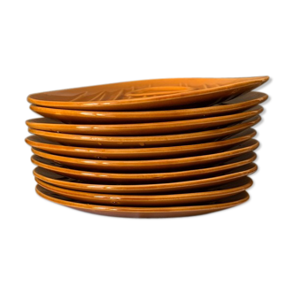 Set of 10 Niderviller earthenware plates
