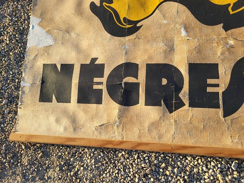 large poster your cafe negresco on canvas