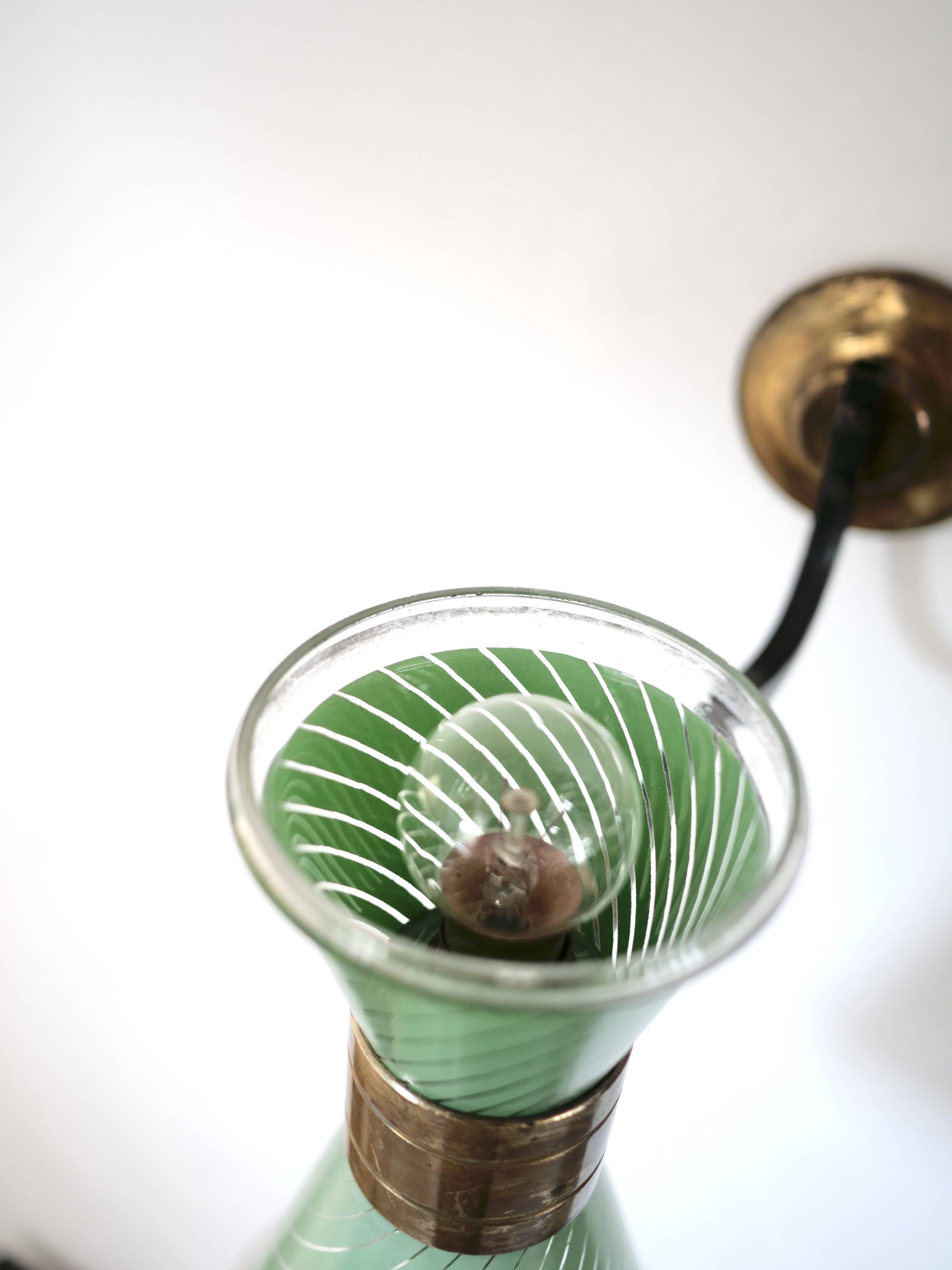 Diabolo glass wall lamp 1950