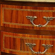 Pair of Bedside Tables / Salon in Marquetry Transition Style Louis XV/Louis XVI