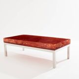 Marie-Claude De Fouquières orange fractal resin coffee table 1970