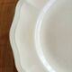 Set of 6 Sarreguemines ivory flat plates