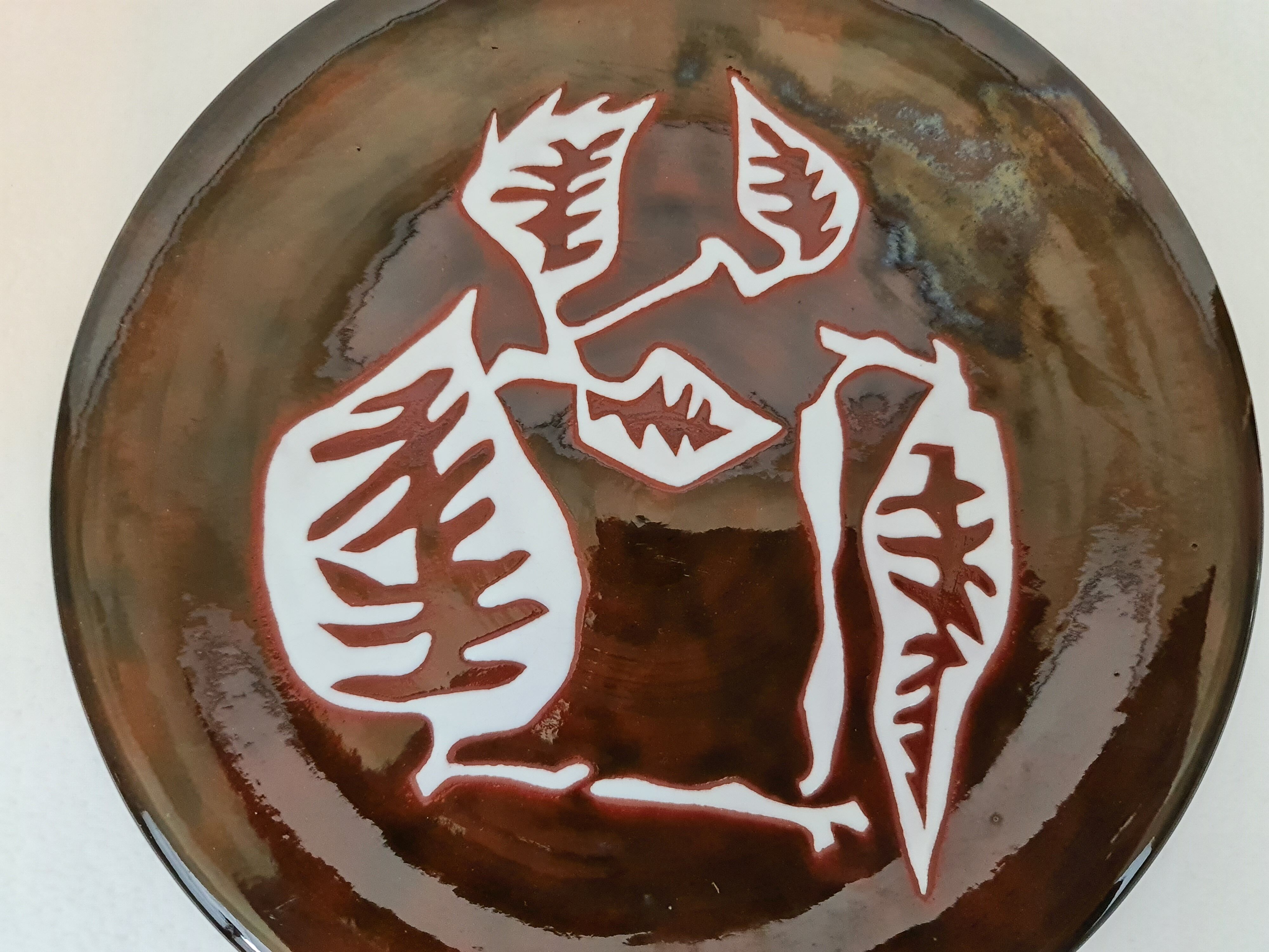 Enamelled ceramic plate by Jean Lurcat for Sant Vicens around 1950
