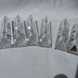 6 knife holders in cut crystal