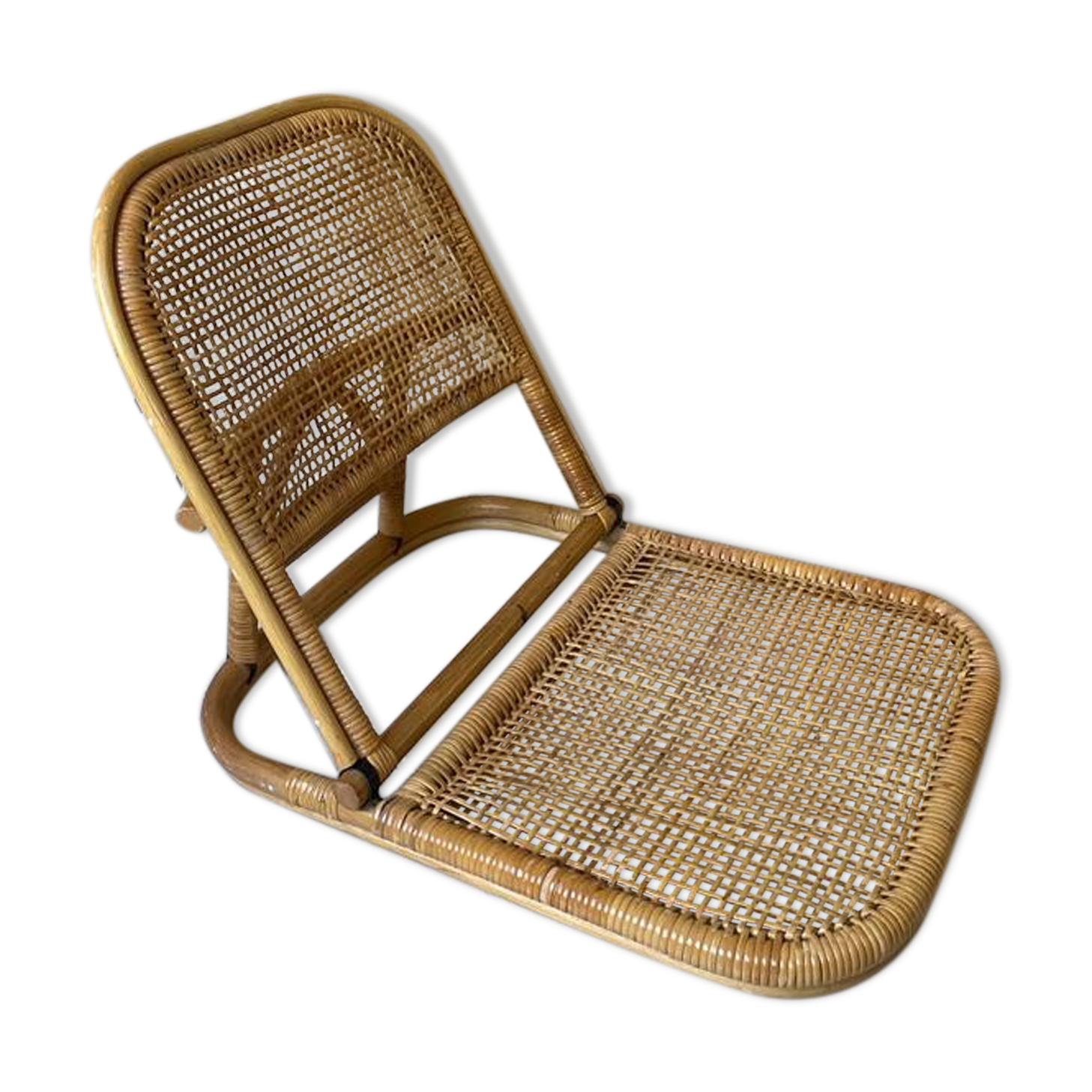 Rattan floor chair - deckchair