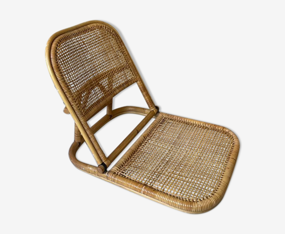 Chaise au sol rotin - transat