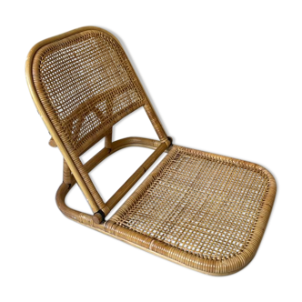 Rattan floor chair - deckchair