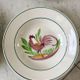 Lot of 5 hollow plates digoin sarreguemines model "rooster" years 40-50