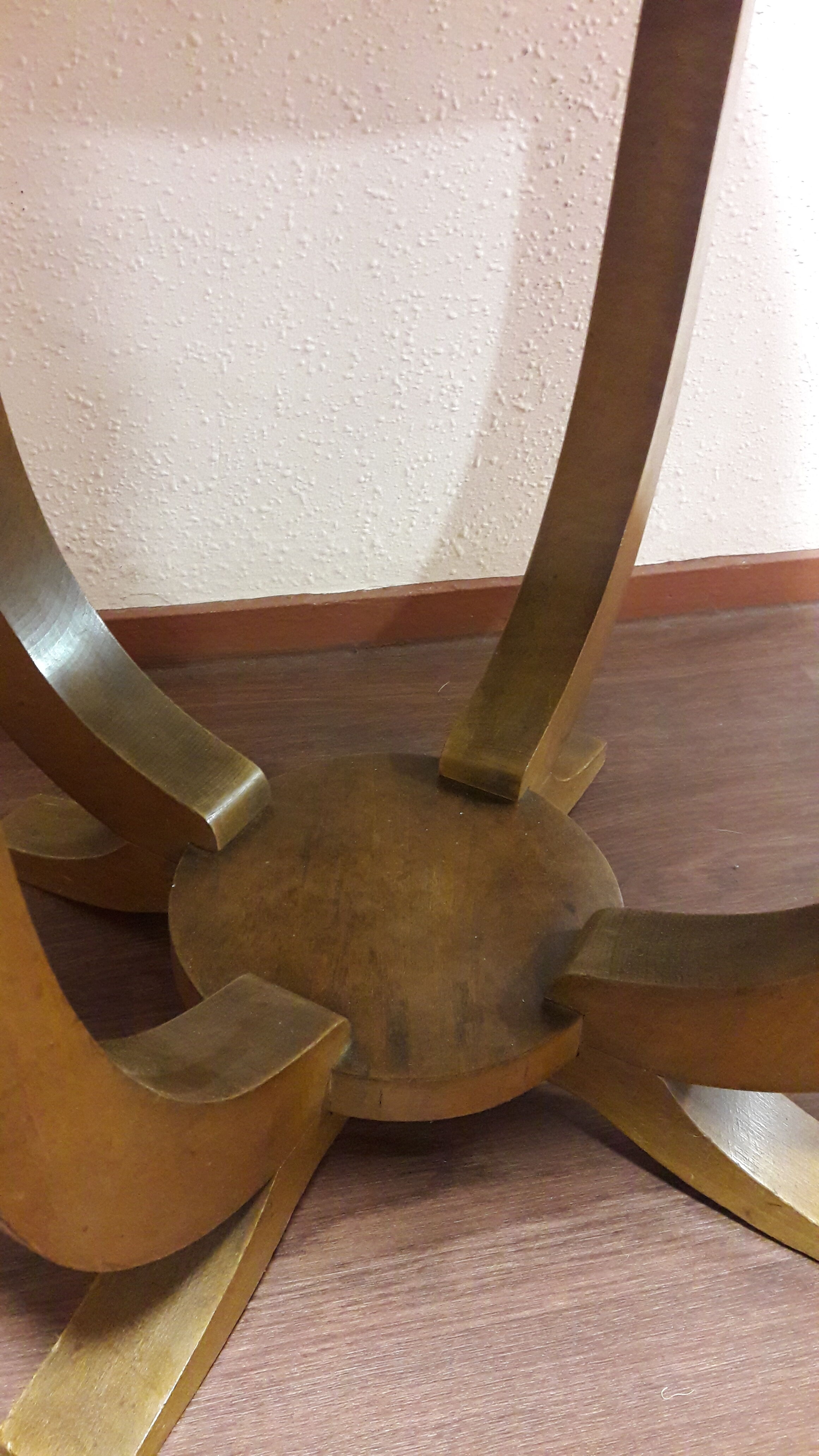 Art deco veneer walnut side table