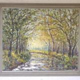 Oil painting on wood