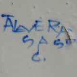 Talevera blue earthenware pitcher