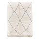 Moroccan Berber carpet beni ouarain ecru diamonds nors engraved 230x157cm