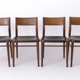 4 Vintage Chairs by Georg Leowald for Wilkhahn, Germany, 1960s, Teak