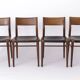 4 chaises vintage de Georg Leowald pour Wilkhahn, Allemagne, années 1960, teck