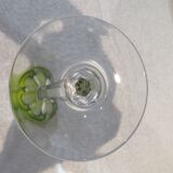 12cl Baccarat crystal wine glass, Genova model, Chartreuse lined, 19.1cm
