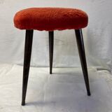 Vintage tripod stool red moumoute