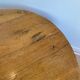 Round coffee table in wood and wrought iron – Rustic 1970s style