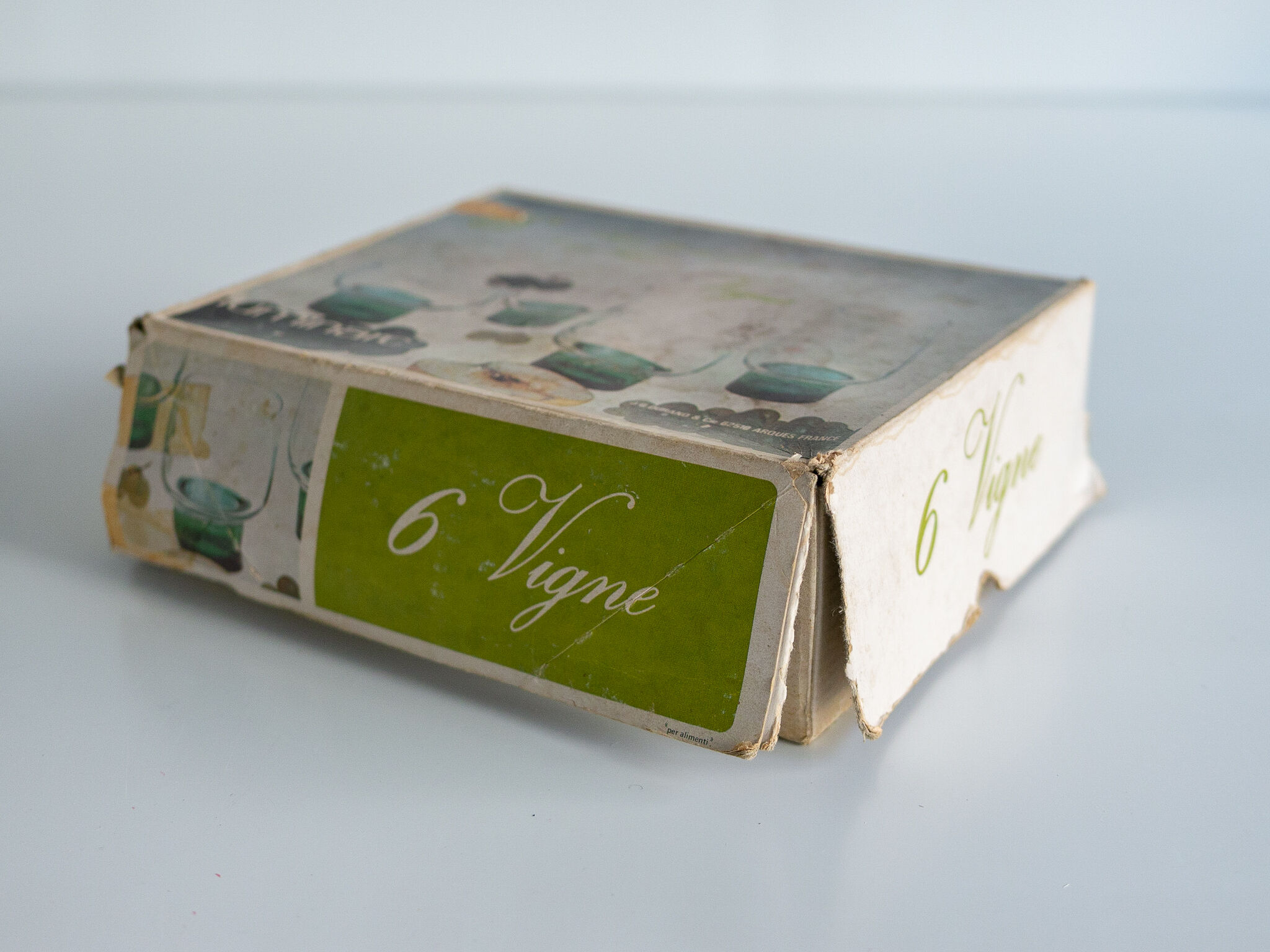 Suite of six aperitif glasses