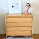 Commode vintage rénovée, années 50 60, chêne blond 