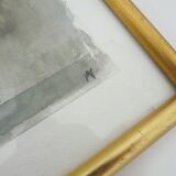 Oil on wood by Riccardo Capone Procession 50s 60s