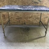 Brass and marble coffee table