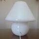 Mushroom lamp XXL Italian in white opaline 70s 80s