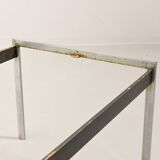 Kho Liangh Black Marble and Brushed Steel Coffee Table by Artifort 1960s