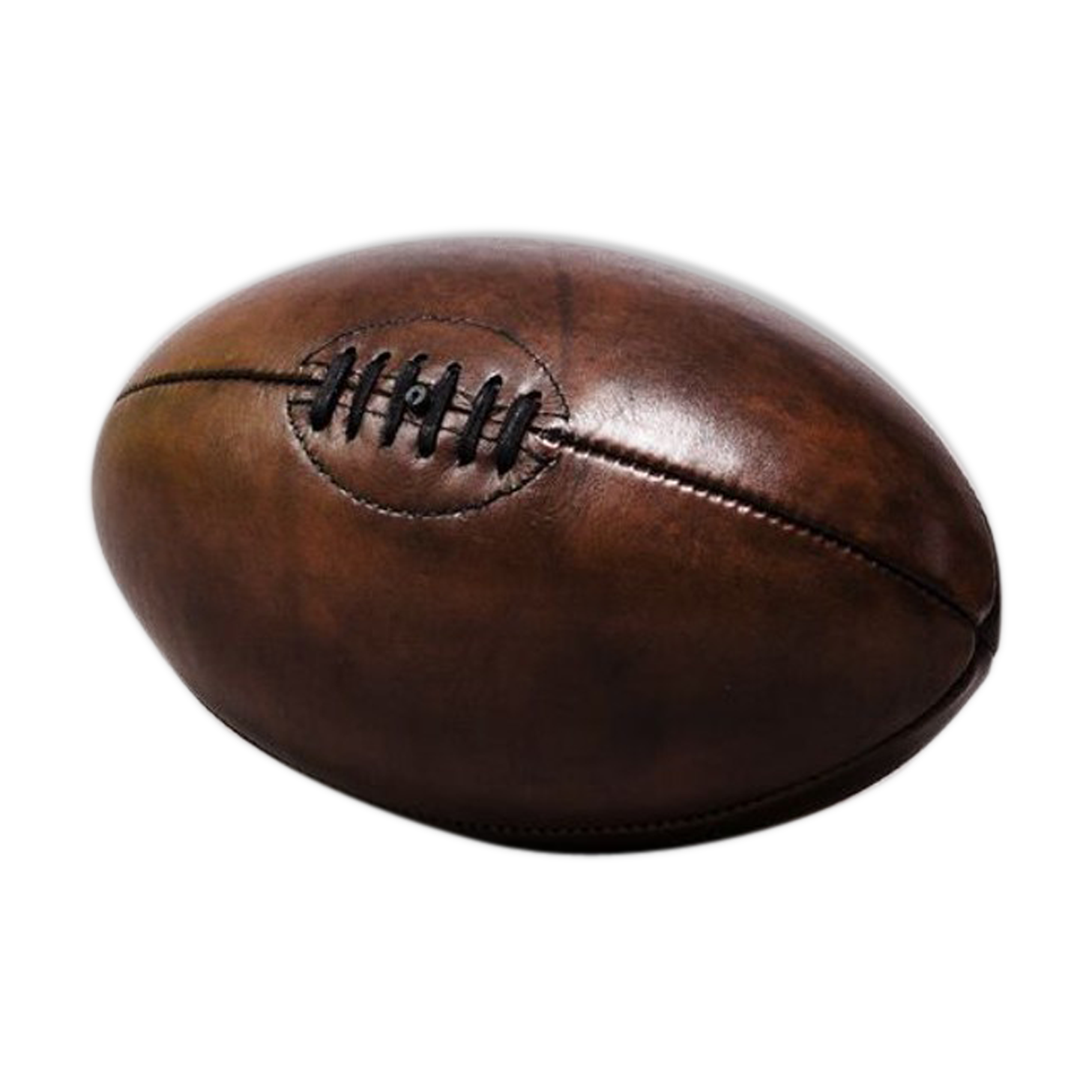 Leather rugby ball