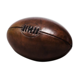 Leather rugby ball