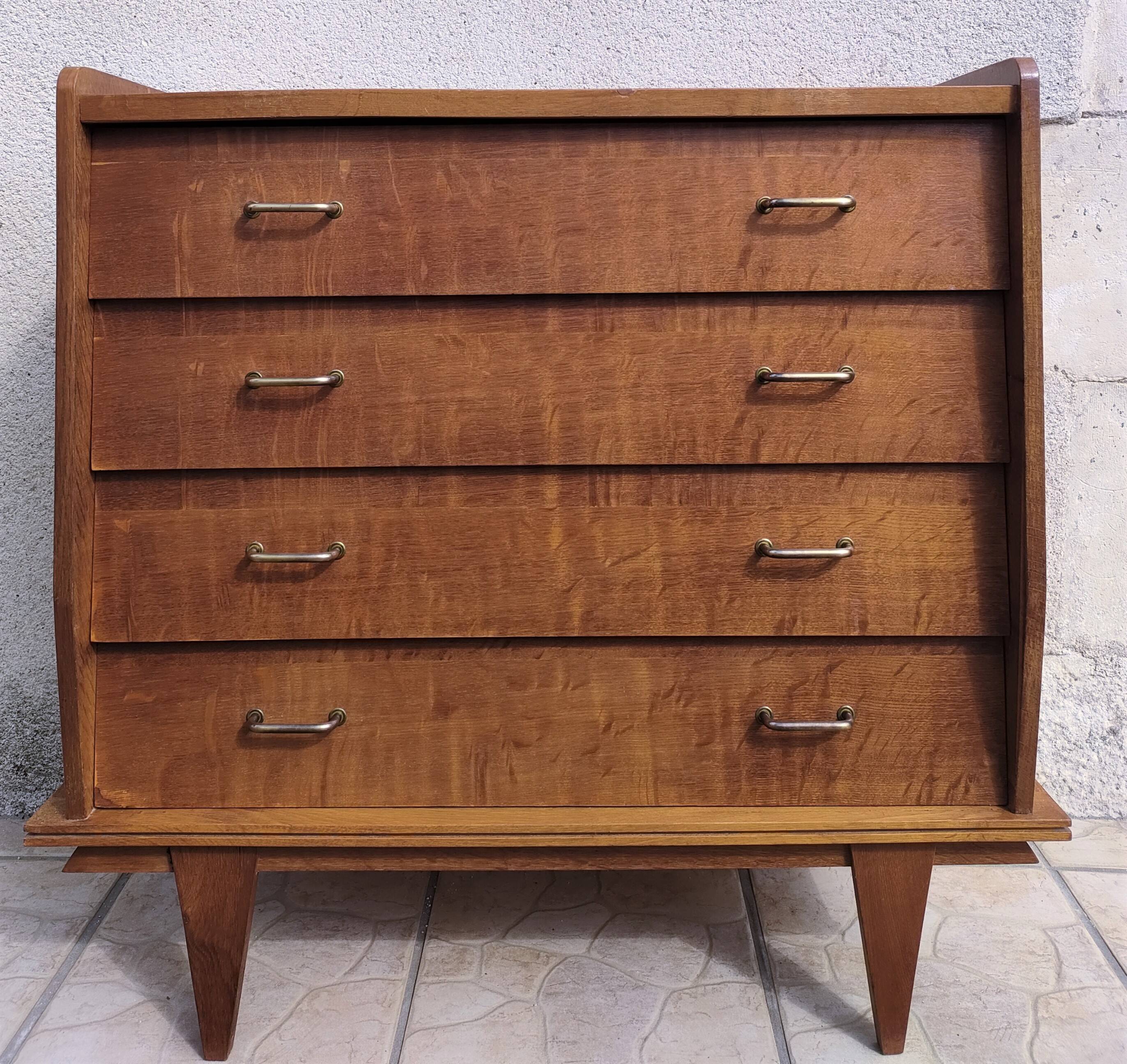 Designer wooden chest of drawers from the 60s