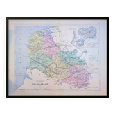 Pas-de-Calais, old map, printed in 1883.
