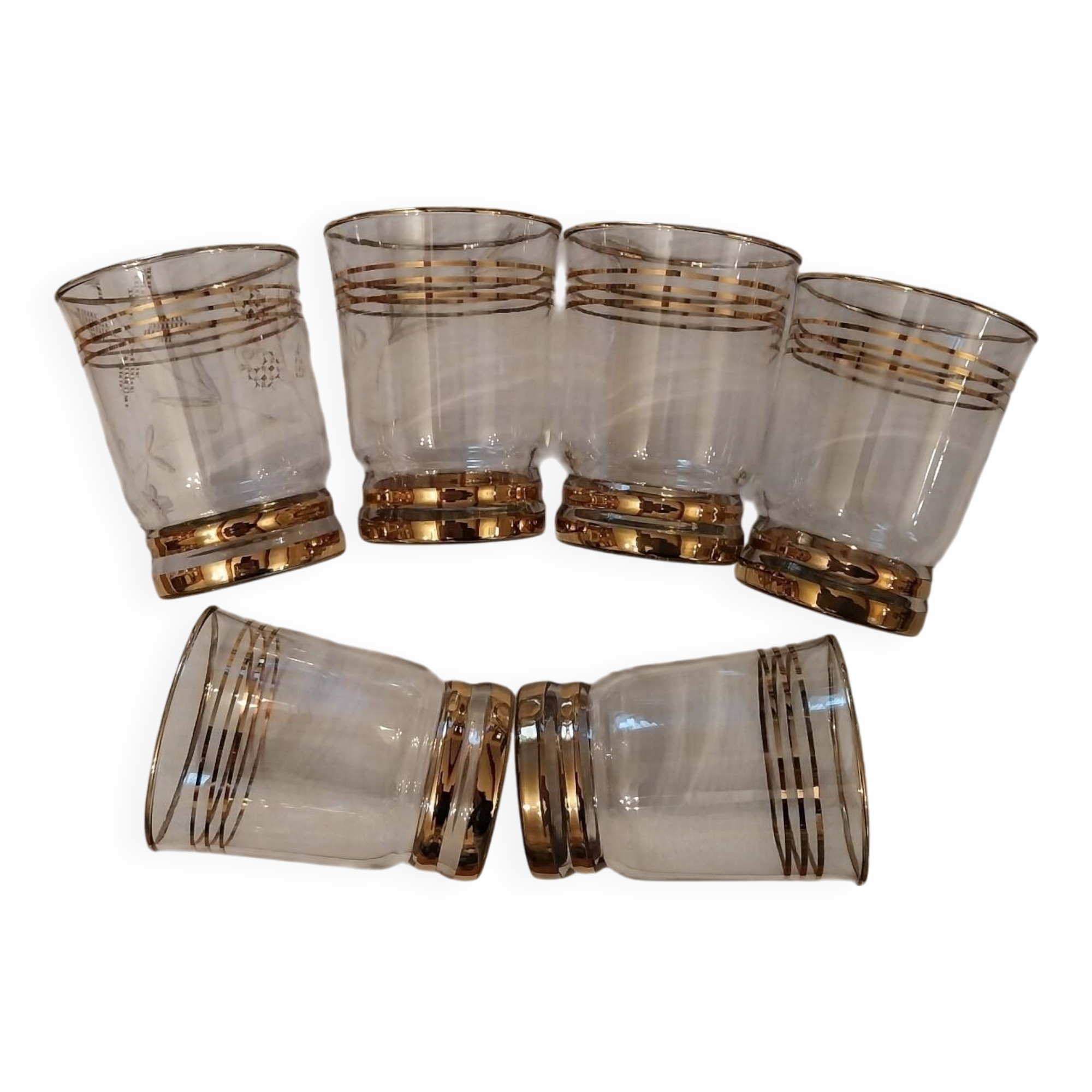 Vintage 50s glass water glasses