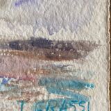 Painting "bouquet of flowers" Watercolor signed J. Grassi