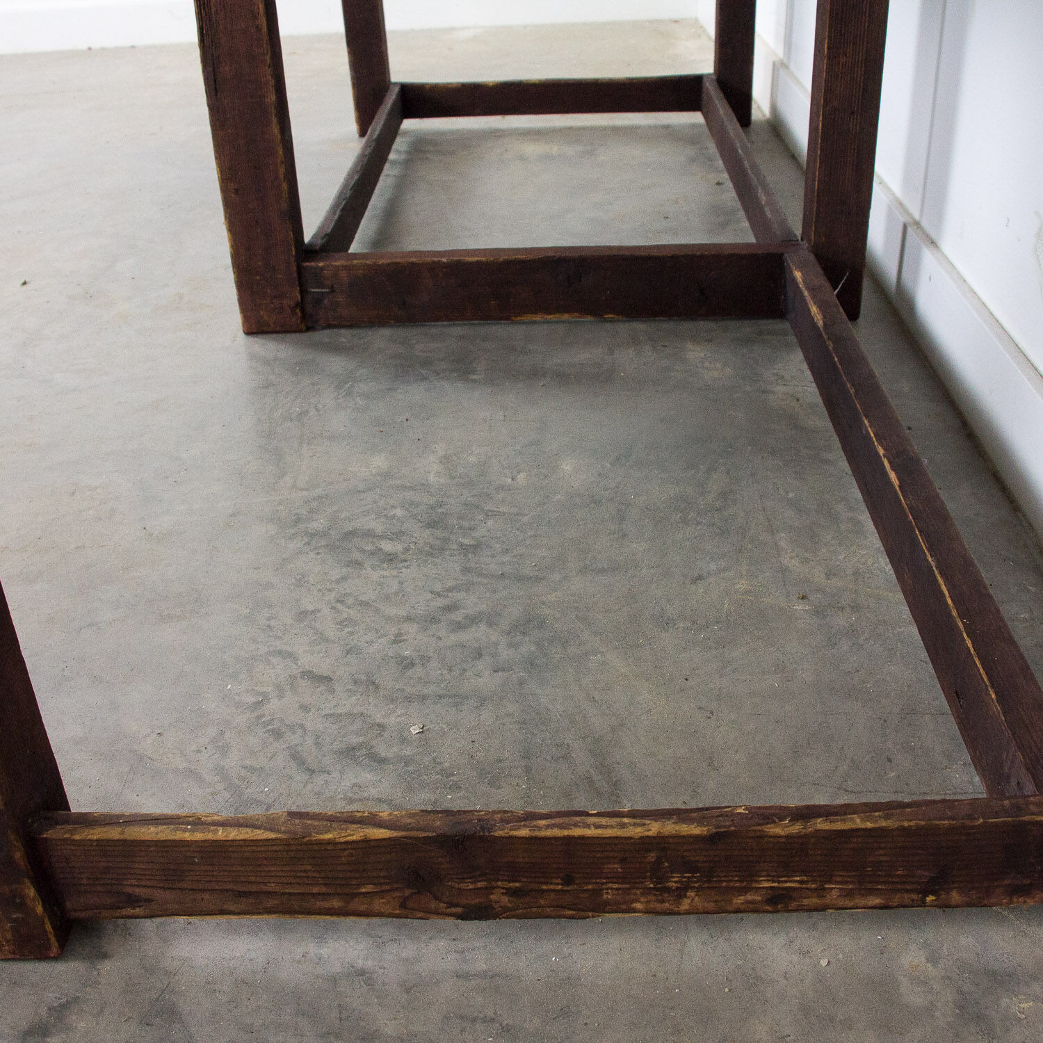 Vintage wooden table factory desk