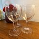 Set de 3 verres à vin blanc en verre taillé